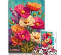 1000 Pieces for Adults Wildflower Summer 1000 Piece Jigsaw Puzzles for Adults,Toys Educational Games Stress Relieving Great Gifts And Toys 50x75cm