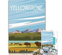 1000 Pieces for Adults Yellowstone National Park 1000 Piece Jigsaw Puzzles for Adults Gifts,Toys Educational Games Stress Relieving Wall Decoration 26x38cm