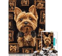 1000 Pieces for Adults Yorkshire Terrier Collage 1000 Piece Jigsaw Puzzles for Teenagers Gifts,Decompressing Intellectual Educational Toy Secret Santa Gifts 26x38cm