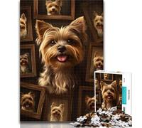 1000 Pieces for Adults Yorkshire Terrier Collage Puzzles for Adults And Teenagers,Stress Reliever Difficult Challenge Unique Home Decor And Gifts 26x38cm