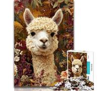 1000 Pieces for Teenagers Alpaca Art 1000 Piece Jigsaw Puzzles for Teenagers,Parent-child Interaction for Age 14 Years Up 26x38cm