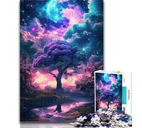 1000 Pieces for Teenagers Amazing Neon Fantasy Nature Jigsaw Puzzles for Teenagers 1000 Piece,Family Game Stress Reliever Difficult Challenge Secret Santa Gifts 26x38cm