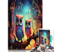 1000 Pieces for Teenagers Animal Art Owl Puzzles for Adults 1000 Pieces,Family Entertainment Toys Is Ideal As A Gift for The Whole Family 50x75cm