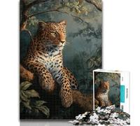 1000 Pieces for Teenagers Animal Cheetah Jigsaws 1000 Pieces for Adults,Toys Educational Games Stress Relieving Artists Collection, Fine Art 75x50cm