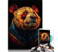 1000 Pieces for Teenagers Animal Panda Art Jigsaw Puzzles for Teenagers 1000 Pieces,Challenging Difficult with Fully Interlocking Randomly Shaped Pieces 26x38cm
