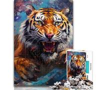 1000 Pieces for Teenagers Animal Tigers 1000 Piece Jigsaw Puzzle for Adults Teens,Family Game Stress Reliever Difficult Challenge Great Gifts And Toys 50x75cm