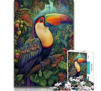 1000 Pieces for Teenagers Animal Toucan Jigsaws Puzzles 1000 Pieces for Teenagers Gifts,Educational Game for Birthday, Chrismas for And 14 Years Old (50x75cm)