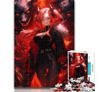 1000 Pieces for Teenagers Anime Demon Girl Jigsaws 1000 Pieces for Adults,Toys Educational Games Stress Relieving Artists Collection, Fine Art 75x50cm