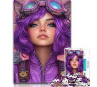 1000 Pieces for Teenagers Anime Pilot Girl 1000 Pieces Jigsaw Puzzles for Adults And Teens,Family Game Stress Reliever Difficult Challenge Great Gifts And Toys 50x75cm