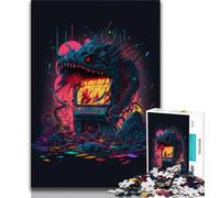 1000 Pieces for Teenagers Arcade Monsters Jigsaw Puzzles for Teenagers 1000 Piece,Educational Games Home Decoration Artists Collection, Fine Art (50x75cm)