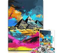 1000 Pieces for Teenagers Art Ancient Egyptian Pyramids 1000 Pieces Jigsaw Puzzles For Teens And Adults,Train Your Brain And Hands Birthday Present, Gifts (50x75cm)