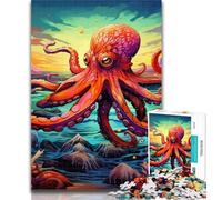 1000 Pieces for Teenagers Art Octopus 1000 Piece Jigsaw Puzzle for Adults And Teenagers,Educational Games Home Decoration Artists Collection, Fine Art 75x50cm