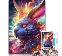 1000 Pieces for Teenagers Art Rabbits Jigsaws 1000 Pieces for Adults,Toys Educational Games Stress Relieving Artists Collection, Fine Art 26x38cm