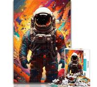 1000 Pieces for Teenagers Astronaut Adult Jigsaws 1000 Pieces Difficult,Toys Educational Games Stress Relieving Artists Collection, Fine Art 75x50cm