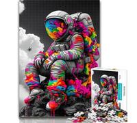 1000 Pieces for Teenagers Astronaut Dream 1000 Piece Jigsaw Puzzles for Teenagers,Educational Games Home Decoration Artists Collection, Fine Art 26x38cm