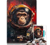 1000 Pieces for Teenagers Astronaut Monkey Jigsaw Puzzles for Adults 1000 Pieces,for Home Decoration for Age 14 Years Up 50x75cm