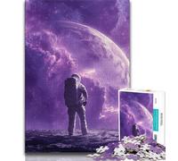 1000 Pieces for Teenagers Astronauts on The Planet Puzzles for Adults 1000 Pieces,Fun Activity for Home, Rainy Days Toys, Birthday Gifts (50x75cm)