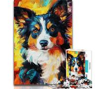 1000 Pieces for Teenagers Australian Shepherd 1000 Pieces Jigsaw Puzzles for Adults And Teens,Family Game Stress Reliever Difficult Challenge Great Gifts And Toys (50x75cm)
