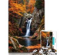1000 Pieces for Teenagers Autumn Waterfall Landscape Jigsaws Puzzles 1000 Pieces for Adults Gifts,Toys Educational Games Stress Relieving Unique Home Decor And Gifts 26x38cm