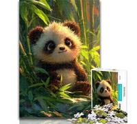 1000 Pieces for Teenagers Bamboo Forest Panda Jigsaw Puzzles for Adults,Challenging Game Toys for Is Ideal As A Gift for The Whole Family 26x38cm