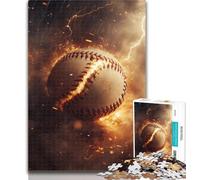 1000 Pieces for Teenagers Baseball Sports Jigsaws 1000 Pieces for Adults,Toys Educational Games Stress Relieving Artists Collection, Fine Art 75x50cm