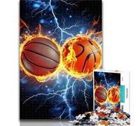 1000 Pieces for Teenagers Basketball Collision Jigsaw Puzzles for Teenagers 1000 Piece,Family Game Stress Reliever Difficult Challenge Secret Santa Gifts 50x75cm