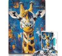 1000 Pieces for Teenagers Basquiat Giraffe 1000 Pieces Jigsaw Puzzle for Adults& Teens,Educational Toys Is Ideal As A Gift for The Whole Family 50x75cm