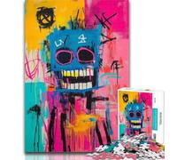 1000 Pieces for Teenagers Basquiat-style Robot Puzzles 1000 Pieces for Adults,Stress Reliever Difficult Challenge Enhance Love between Couples 50x75cm