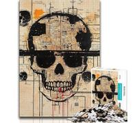 1000 Pieces for Teenagers Basquiat-style Skull Puzzles for Adults 1000 Pieces,Family Entertainment Toys Is Ideal As A Gift for The Whole Family (26x38cm)
