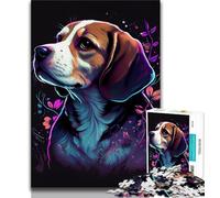 1000 Pieces for Teenagers Beagle Colorful Dog Jigsaw Puzzles for Teenagers 1000 Piece,Educational Games Home Decoration Artists Collection, Fine Art (38x26cm)