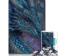1000 Pieces for Teenagers Beautiful Dragon with Sparkling Galaxy Adult Jigsaws 1000 Pieces Difficult,Toys Educational Games Stress Relieving Unique Home Decor And Gifts 26x38cm