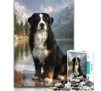 1000 Pieces for Teenagers Bernese Mountain Dog 1000 Piece Jigsaw Puzzles for Adults,Diy Modern Wall Art Unique Gift Home Decor 26x38cm