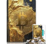 1000 Pieces for Teenagers Bitcoin Logo Adult Jigsaws 1000 Pieces Difficult,Toys Educational Games Stress Relieving Unique Home Decor And Gifts 26x38cm