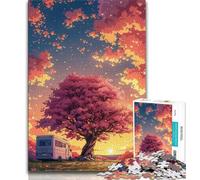 1000 Pieces for Teenagers Blooming Cherry Blossoms 1000 Pieces Jigsaw Puzzles for Adults And Teens,Unique Birthday And Gifts for Age 14+ (26x38cm)