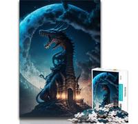 1000 Pieces for Teenagers Brave Dragon Jigsaws 1000 Pieces for Adults,Toys Educational Games Stress Relieving Artists Collection, Fine Art (50x75cm)