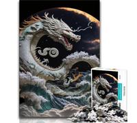 1000 Pieces for Teenagers Brave Dragon Jigsaws 1000 Pieces for Adults,Toys Educational Games Stress Relieving Artists Collection, Fine Art (26x38cm)