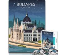1000 Pieces for Teenagers Budapest Hungary Travel 1000 Piece Jigsaw Puzzle for Adults And Teenagers,Educational Games Home Decoration Artists Collection, Fine Art 26x38cm