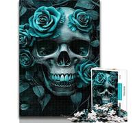 1000 Pieces for Teenagers Butterfly Skull 1000 Piece Jigsaw Puzzles for Teenagers,Relax Games Is Ideal As A Gift for The Whole Family 50x75cm