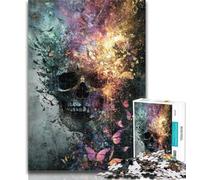 1000 Pieces for Teenagers Butterfly Skull Adult Jigsaws 1000 Pieces Difficult,Toys Educational Games Stress Relieving Unique Home Decor And Gifts 50x75cm