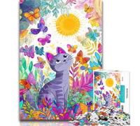1000 Pieces for Teenagers Cat Jigsaws Puzzles 1000 Pieces for Adults Gifts,Present & Gift for Lovers Or Friends 26x38cm