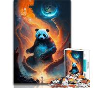 1000 Pieces for Teenagers Charming Panda Adult Jigsaws 1000 Pieces Difficult,Toys Educational Games Stress Relieving Artists Collection, Fine Art (50x75cm)