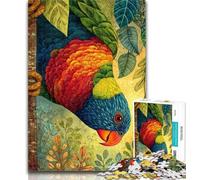 1000 Pieces for Teenagers Cheeky Rainbow Bird 1000 Pieces Jigsaw Puzzle For Adults Teens,Toy Intellectual Game Artists Collection, Fine Art 26x38cm