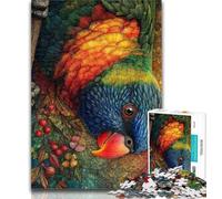 1000 Pieces for Teenagers Cheeky Rainbow Bird Adult Jigsaws 1000 Pieces Difficult,Toys Educational Games Stress Relieving Unique Home Decor And Gifts 26x38cm