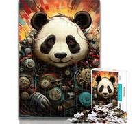 1000 Pieces for Teenagers Colorful Animal Panda 1000 Piece Jigsaw Puzzles for Teenagers,Parent-child Interaction for Age 14 Years Up 50x75cm