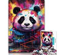 1000 Pieces for Teenagers Colorful Animal Panda Puzzles 1000 Pieces for Teenagers,Educational Game for Birthday, Chrismas for And 14 Years Old 26x38cm