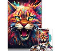 1000 Pieces for Teenagers Colorful Art Lynx Jigsaws 1000 Pieces for Teenagers,Decompressing Intellectual Educational Toy Great Gifts And Toys 26x38cm
