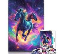 1000 Pieces for Teenagers Colorful Horse Jigsaw Puzzles for Adults,Challenging Game Toys for Is Ideal As A Gift for The Whole Family 50x75cm