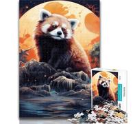 1000 Pieces for Teenagers Colorful Red Panda 1000 Piece Jigsaw Puzzle for Adults And Teenagers,Educational Games Home Decoration Artists Collection, Fine Art 26x38cm