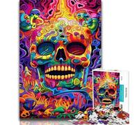 1000 Pieces for Teenagers Colorful Skulls Jigsaw Puzzles 1000 Pieces for Adults Teens,Birthday Present, Gifts for And Age 14 50x75cm