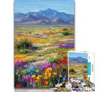 1000 Pieces for Teenagers Colorful Wildflower Oil Painting 1000 Pieces Jigsaw Puzzle for Adults& Teens,Educational Toys Is Ideal As A Gift for The Whole Family 50x75cm